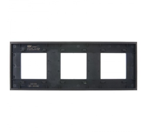 SKANDY Рамка 3-местная SK-F23Bl стекло черный   SK-M32-G-K02  IEK