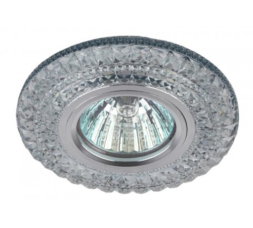 Светильник точечный встраиваемый DK LD3 MR16 7Вт GU5.3 прозрачный c мультиколор подсветкой  Б0019205  ЭРА