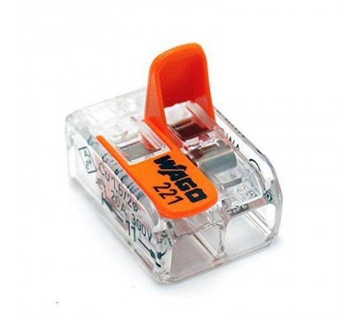 Клемма универсальная 2-проводная 0.14 - 4 мм.кв. (уп/100шт)  221-412  WAGO