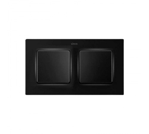 Рамка на 2 поста черного матового цвета S82 Concept