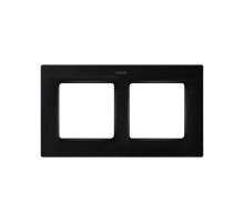 Рамка на 2 поста черного матового цвета S82 Concept
