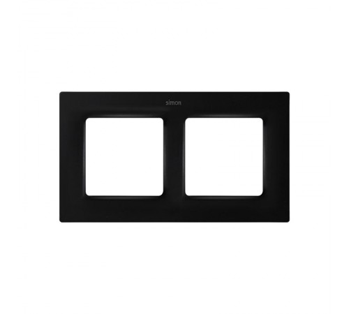 Рамка на 2 поста черного матового цвета S82 Concept