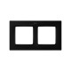 Рамка на 2 поста черного матового цвета S82 Concept