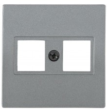 НK45-2-БА Накладка 2-ая комп. RJ45 Cat5e BOLERO антрацит  ENB12-R-K95  IEK