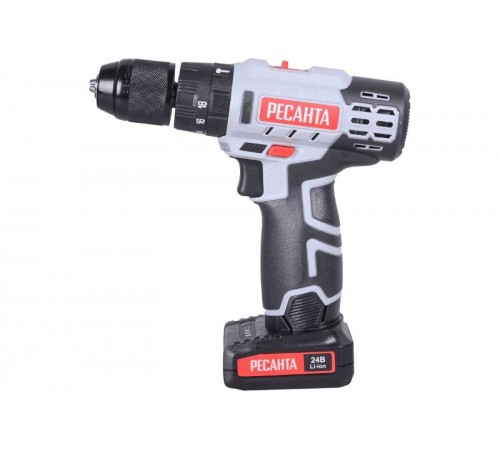 Дрель-шуруповерт аккумуляторная ДА-24-2ЛК-У  75/14/8  РЕСАНТА