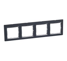 Valena Ноктюрн/Серебро Рамка 4-ая горизонт.  770394  Legrand