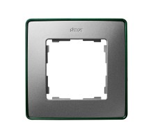 Simon 82 Рамка декоративная, 1 пост, Select, S82 Detail, алюминий-зеленый металлик  8201610-253  Simon