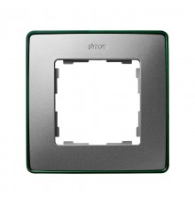 Simon 82 Рамка декоративная, 1 пост, Select, S82 Detail, алюминий-зеленый металлик  8201610-253  Simon