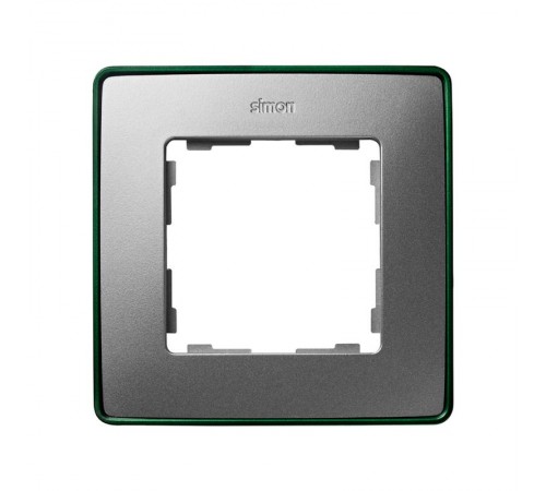 Simon 82 Рамка декоративная, 1 пост, Select, S82 Detail, алюминий-зеленый металлик  8201610-253  Simon