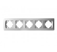 Рамка 5 постов (серебристый) серия BW  201235  SPL