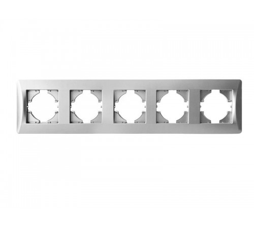 Рамка 5 постов (серебристый) серия BW  201235  SPL