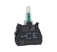 Световой блок OptiSignal D22 A45-SB-VB3 зеленый 24 В AC/DC с защитой от наводок ZBVB3  362245  КЭАЗ