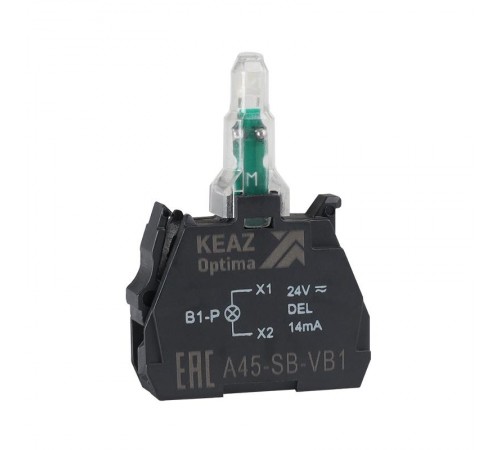 Световой блок OptiSignal D22 A45-SB-VB3 зеленый 24 В AC/DC с защитой от наводок ZBVB3  362245  КЭАЗ