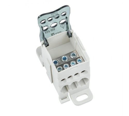 Блок распределительный (КБР) на DIN-рейку и монтажную панель 80A EKF PROxima  plc-kbr80  EKF