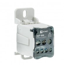 Блок распределительный (КБР) на DIN-рейку и монтажную панель 80A EKF PROxima  plc-kbr80  EKF