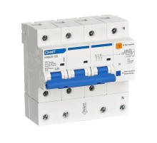 Выключатель автоматический дифференциального тока NXBLE-125 3P+N 63A, х-ка C 100mA, электронный тип AС, х-ка С, 10kA (R)  820602  CHINT