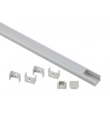 Комплект с накладным анодированным профилем CAB261 1612 16х12мм, 2м  Б0039462  ЭРА