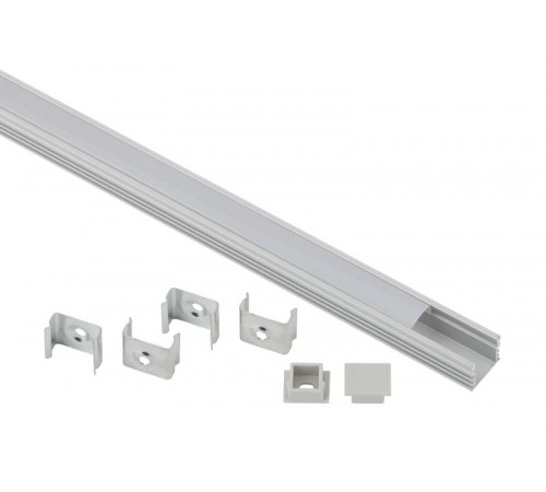 Комплект с накладным анодированным профилем CAB261 1612 16х12мм, 2м  Б0039462  ЭРА