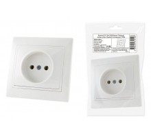 Розетка 2П 10А 250В белая "Таймыр" (пром. упак., бакелит. основание)  SQ1814-0511  TDM