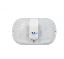 Светильник светодиод. пылевлагозащищен. для ЖКХ 9Вт 900Лм IP30 серия "ХРОНОС" акуст ДД с БАП на 3 ч, встр оптич датчик  75-009-IP30-SENSOR-EM  Актей