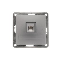 W59 Матовый хром Розетка телефонная 1-ая RJ11  RSI-152T-5-86  SE