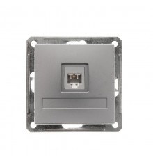 W59 Матовый хром Розетка телефонная 1-ая RJ11  RSI-152T-5-86  SE