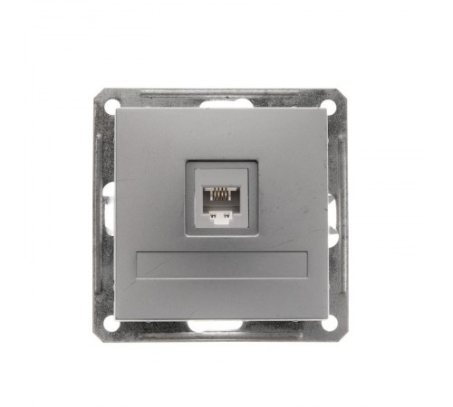 W59 Матовый хром Розетка телефонная 1-ая RJ11  RSI-152T-5-86  SE