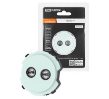 Розетка двойная TV проходная фисташковая, "Байкал"   SQ1819-0112  TDM