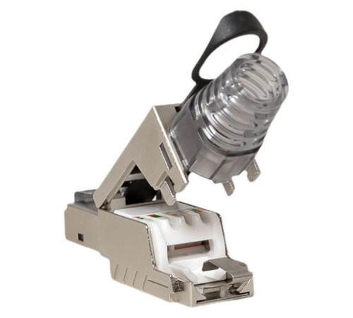 Коннектор TERACOM PRO полевой заделки RJ-45 (8P8C) экранированный STP для кабеля Cat.6  TRP-PLUG-6STP-FST  EKF