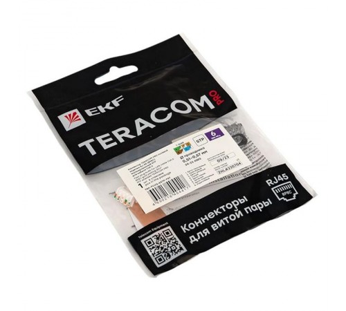 Коннектор TERACOM PRO полевой заделки RJ-45 (8P8C) экранированный STP для кабеля Cat.6  TRP-PLUG-6STP-FST  EKF