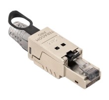 Коннектор TERACOM PRO полевой заделки RJ-45 (8P8C) экранированный STP для кабеля Cat.6A  TRP-PLUG-6ASTP-FST  EKF