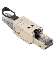 Коннектор TERACOM PRO полевой заделки RJ-45 (8P8C) экранированный STP для кабеля Cat.6  TRP-PLUG-6STP-FST  EKF
