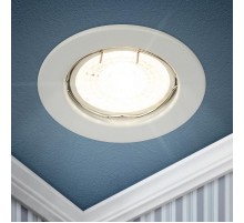 Светильник встраиваемый штампованный ST1 SWH MR16 GU5.3 белый матовый  Б0059740  ЭРА