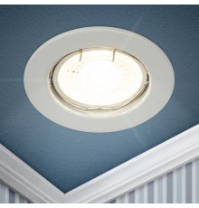 Светильник встраиваемый штампованный ST1 SWH MR16 GU5.3 белый матовый  Б0059740  ЭРА