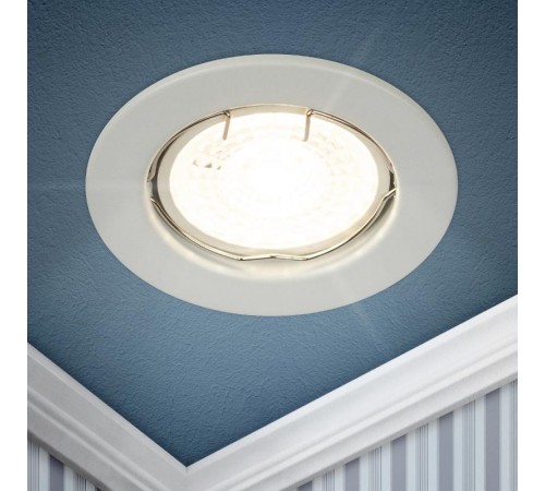 Светильник встраиваемый штампованный ST1 SWH MR16 GU5.3 белый матовый  Б0059740  ЭРА