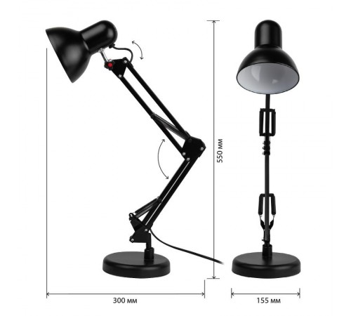 Светильник настольный под лампу N-214-E27-40W-ВК черный  Б0035068  ЭРА