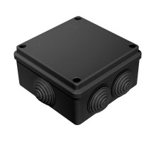 Коробка распределительная для о/п черная 100х100х50 (60шт/кор) IP55 безгалогенная (HF)  40-0300-9005  Промрукав
