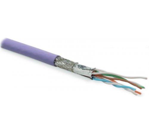 Кабель витая пара SFTP4-C7-P26-IN-LSZH-VL-500 (500м) экран.S/FTP,к7(600MHz),4п(26AWG),мног.(patch),LSZH,нг(С)-HF,фиолет.  236297  Hyperline