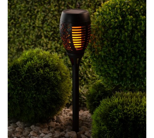 Cветильник садовый декоративный Факел на солнечной батарее, ERASF012-34 50 см  Б0044242  ЭРА