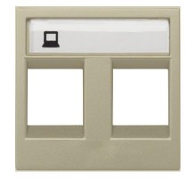 ABB Zenit Шампань Накладка 2-я тел/комп розетки(для суп2017.2,2017.3,2018,2018.5,2018.6,2018.8  N2218.2 CV   2CLA221820N1901  ABB