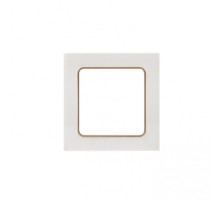 Стокгольм Рамка 1-местная белая с линией цвета шампань PROxima  EYM-G-302-10  EKF