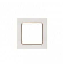 Стокгольм Рамка 1-местная белая с линией цвета шампань PROxima  EYM-G-302-10  EKF
