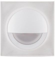 Светильник светодиодный встраиваемый для лестничной подсветки IP20 LN008 3W 210 Lm 4000К белый квадрат  32665  FERON