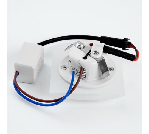 Светильник светодиодный встраиваемый для лестничной подсветки IP20 LN008 3W 210 Lm 4000К белый квадрат  32665  FERON