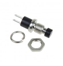 Выключатель-кнопка металл 220V 2А (2с) (ON)-OFF 7.2 черная Micro  36-3311  REXANT