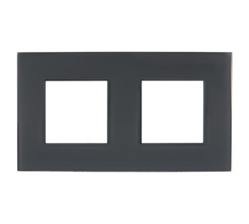 SKANDY Рамка 2-местная SK-F22G стекло графит   SK-M22-G-K53  IEK