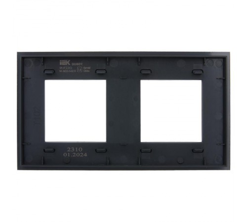 SKANDY Рамка 2-местная SK-F22G стекло графит   SK-M22-G-K53  IEK