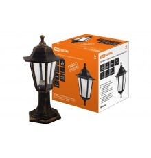 Светильник садово-парковый НТУ 06-60-001 60Вт ЛН/КЛЛ/LED Е27 IP44 шестигранник, стойка, пластик, бронза  SQ0330-0712  TDM