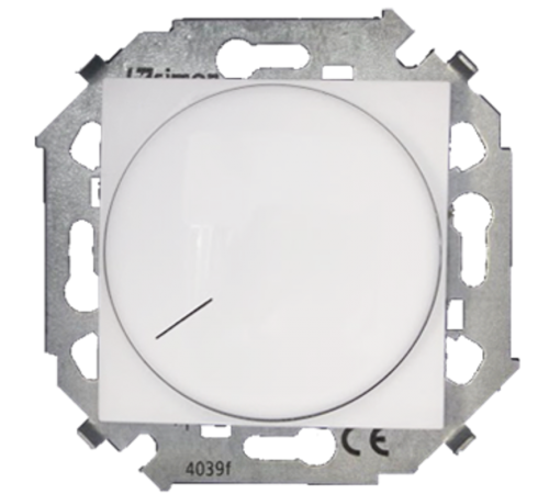 Simon 15 Белый Светорегулятор поворотный для светодиодных регулируемых ламп 230В, 5-215Вт, винт. Зажим  1591796-030  Simon