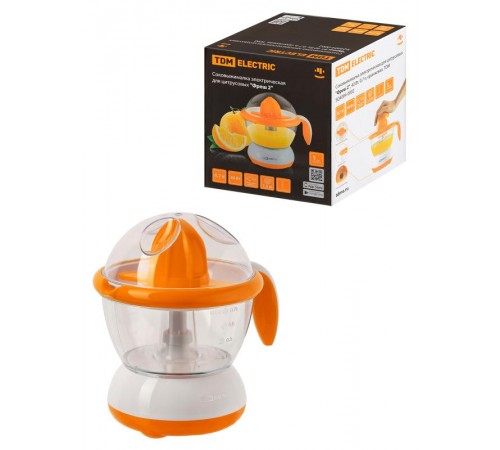 Соковыжималка электрическая для цитрусовых "Фреш 2", 40 Вт, 0,7 л, оранжевая, TDM  SQ4004-0002  TDM